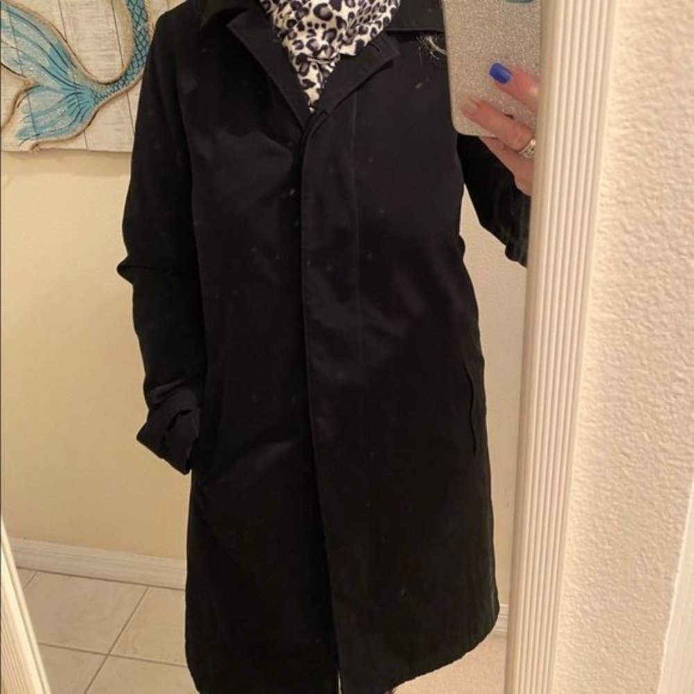 New York & Company Black Trench Coat - Picture 4 of 9
